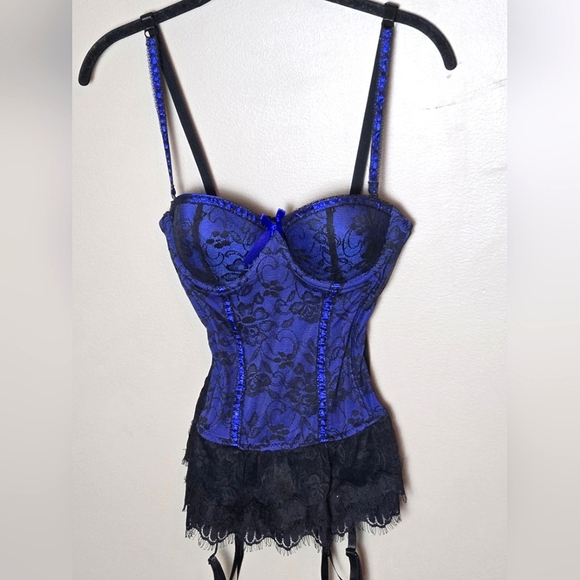 Baci Whimsygoth Floral Lace Corset Bustier Fairytale Goth, Small - Picture 1 of 3